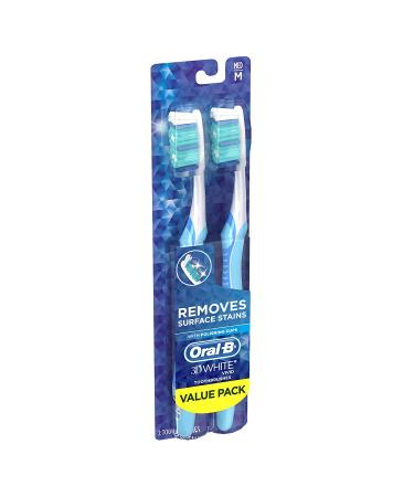 Oral-B 3D White Vivid Toothbrush Medium - 2 Pack | Enhance Your Smile - Buy Online on GoSupps.com
