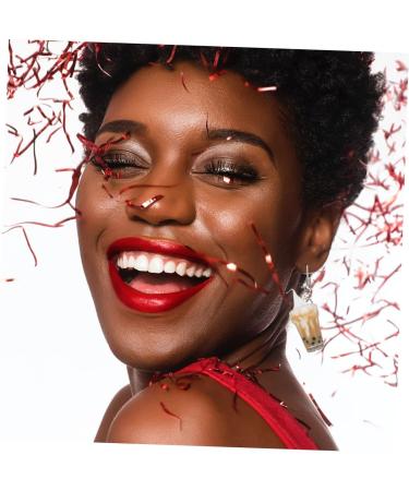 1 Pair Milk Tea Cup Earrings Jewelry for Girls Funny Earrings Girl Earrings Cleaner Modeling Miss 4.1x1.2cm As Shown - Buy Online on GoSupps.com