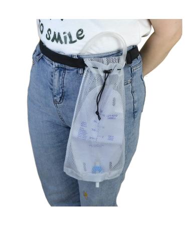 Nephrostomy Bag Shower Cover Urine Drainage Bag Holder with Adjustable Waistband Fits 600ml Bag