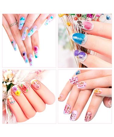 108PCS Dried Flowers & Foil Nail Art Kit - Natural Flower Designs for Resin Molds - Nail Art Accessories Set by YWLI - Buy Online on GoSupps.com