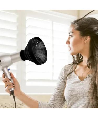Huaxingda Hair Dryer Vent Hood | Foldable Silicone Blow Dryer Attachment Heat Resistant | Hair Styling Supplies Multifunctional Soft Hair Dryer Accessories for Home Salon black - Buy Online on GoSupps.com
