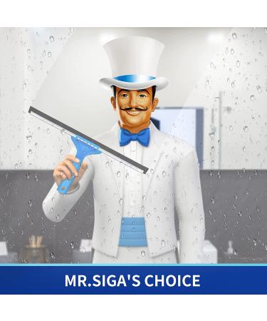 MR.SIGA Professional Window Cleaning Combo - 14-inch Squeegee & Microfiber Scrubber - Buy Online on GoSupps.com
