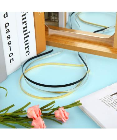 24-Piece Metal Headbands | DIY Craft Hair Bands for Men & Women - Black, Silver, Gold | Plain Thin Bulk Headband Accessory - Buy Online on GoSupps.com