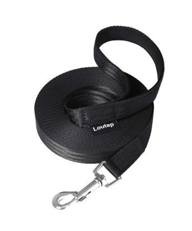 Loutep towline 3m 5m 10m 15m 20m long towline dog strong nylon dog leash with padded handle leash 15m black