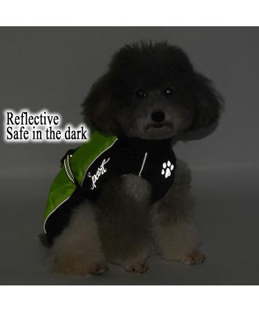 Zunea Waterproof Raincoat for Medium & Large Dogs - Reflective Windproof & Mesh Lined - Green 7XL - Perfect Outdoor Clothing for Wet Days - Buy Online on GoSupps.com