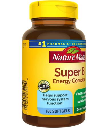 Nature Made Super B Energy Complex Softgels - Brain Cell Function Support - 160 Day Supply - Buy Online on GoSupps.com