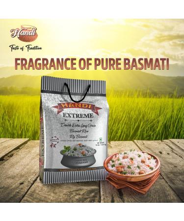 Handi Basmati Rice 10 Lbs Long Grain White Rice Gluten Free Bulk Bag Low in fat Supreme Quality - Buy Online on GoSupps.com