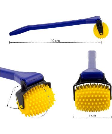 Hedgehog Roller with Long Handle - Ultimate Back Massage Roller for Pain Relief | Shop Internationally - Buy Online on GoSupps.com