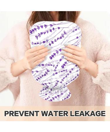 Naanle Lavender Flower Hot Water Bottle 2L - Pain Relief & Heat Therapy for Menstrual Cramps | Leak-Proof & Stylish Cover - Buy Online on GoSupps.com