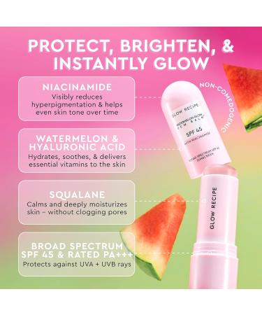 Glow Recipe Sun-Kissed Kit - Watermelon Glow SPF Dew Balm Sunscreen (0.58 oz) + Niacinamide Hue Drops Serum with Hyaluronic Acid (40 ml) - Protect from UVA Rays & Brighten Skin with a Warm Sun Glow - Buy Online on GoSupps.com