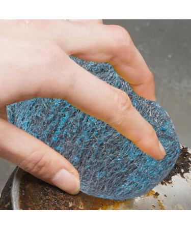 Steel Scrubber - Dish Scrubbers | Tear Resistant Reusable Steel Wool for Kitchen Effective On Sinks Grills Pots Broiler Racks Stoves Cleaning Dishes - Buy Online on GoSupps.com