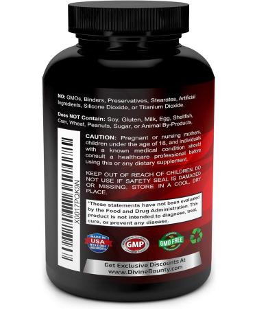 Pure Magnesium Citrate Capsules - 1300mg Supplement with Elemental Magnesium - 120 Vegetarian Capsules - Buy Online on GoSupps.com