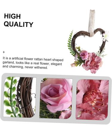 Zerodeko 4 Pcs Para De Mujer Interior Home Decoration Simulation Wreath Wicker Garland Christmas Rattan Wreaths Floral Wreath Heart Shape Garland Wedding Wooden Artificial Flower Car Door - Buy Online on GoSupps.com