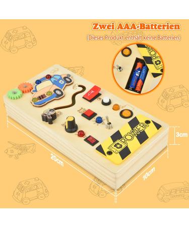 Montessori Busy Board for Babies & Toddlers | 8 Switches Activity Toy | Ideal Montessori Toys for 1-4 Years | International Shipping Available - Buy Online on GoSupps.com