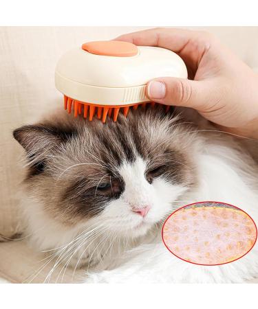 Jastown 3-In-1 Cat Steam Brush - Grooming and Massage Comb for Cats - Eliminate Flying Hair with Steamy Pet Brush - White - Buy Online on GoSupps.com