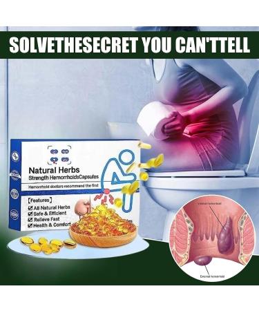 Herbal Hemorrhoid Relief Capsules - Natural Treatment Suppository (1 pc) - Buy Online on GoSupps.com