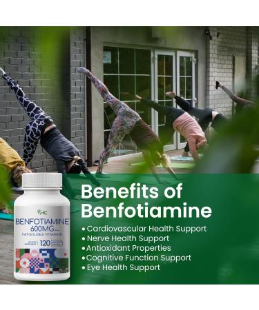 VHC Vitamin B1 Benfotiamine 600mg Supplement- 5X Time Fat-Soluble Thiamine Vitamin B1- Max Boost Bioavailable Thiamine B1 Levels Veggie Capsules Non-GMO Soy Free- Made in USA (120 Counts) - Buy Online on GoSupps.com