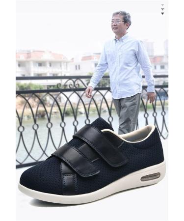 KXSM Men's Therapeutic Diabetic Shoes for Wide Swollen Feet - Khaki 40 | Plantar Fasciitis & Heel Pain Relief, Non-Slip Design - Buy Online on GoSupps.com