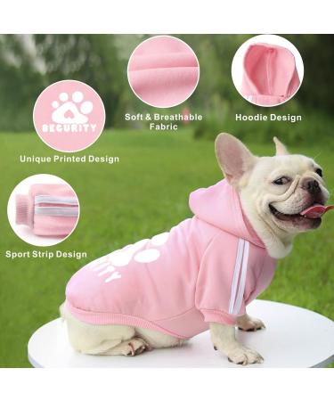 Dolahovy Dogs Hoodie - Stylish Autumn Winter Sweater Vest for Small Medium Dogs & Cats | Cozy Puppy Costumes & Coats in Pink - Buy Online on GoSupps.com