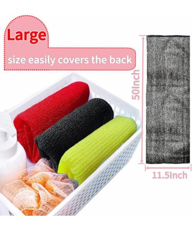 Exfoliating Washcloth Set - 6 Japanese Exfoliating Towels & Scrubbers for Body Exfoliation | Soft Loofah Sponge for Deep Cleaning - Buy Online on GoSupps.com