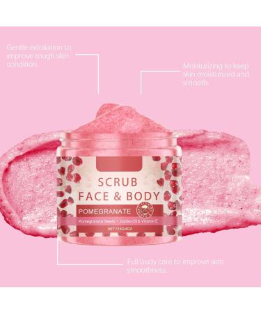 Pomegranate Exfoliating Scrub Face & Body Scrub Facial Scrub Facial Exfoliating Facial Cleanser Body Scrub Exfoliating Face Exfoliating Body Skin Care Refreshing Peeling for Men and Women - Buy Online on GoSupps.com
