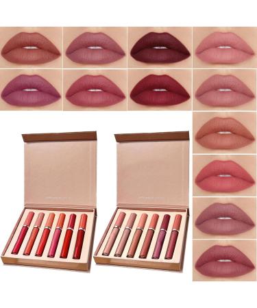 FRJINIE 6 Color Tube Velvet Lipstick Set - Long Lasting Waterproof & Moisturizing Matte Lip Gloss Makeup for Women (Set A) - Buy Online on GoSupps.com