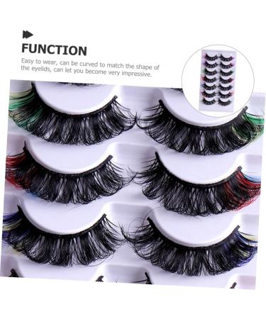 Ipetboom 7 Pairs Lash Extension Lash Clusters Cosplay Lashes Colored Eyelashes Individual Cluster Lashes Individual Lashes False Lash Women Lashes with Color Extend Chemical Fiber Dense - Buy Online on GoSupps.com