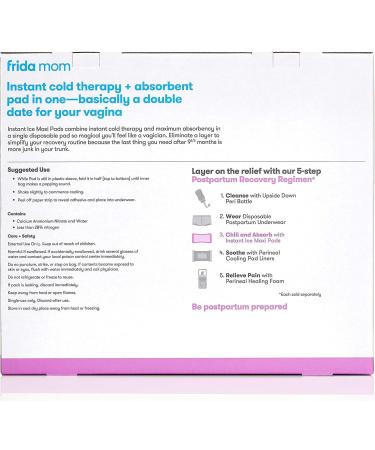 Frida Mom Rapid Relief Instant Ice Cold Pads - White | Soothing Postpartum Comfort | Shop Internationally - Buy Online on GoSupps.com