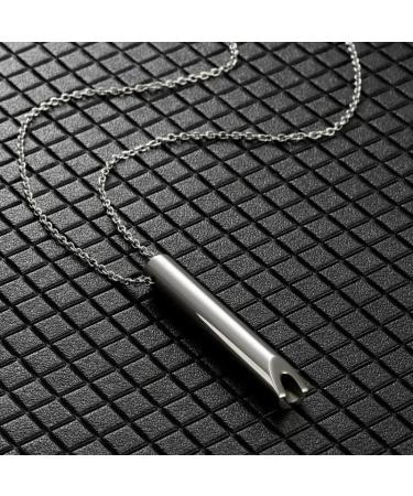 Stainless Steel Anxiety Breathing Necklace Stress Relief Meditation Necklaces Yoga Ritual Quit Smoking Anxiety Relief Jewelry - Buy Online on GoSupps.com