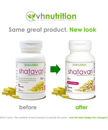 VH Nutrition Shatavari Capsules - 700mg Asparagus Racemosus Extract - Female Vitality & Rejuvenation - Natural Estrogen Balance - 60 Capsules - Buy Online on GoSupps.com