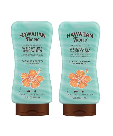Hawaiian Tropic Weightless Hydration Clear Spray Sunscreen SPF 15 Twin Pack 6oz each & Silk Hydration After Sun Lotion Twin Pack 6 Fl Oz each - Buy Online on GoSupps.com