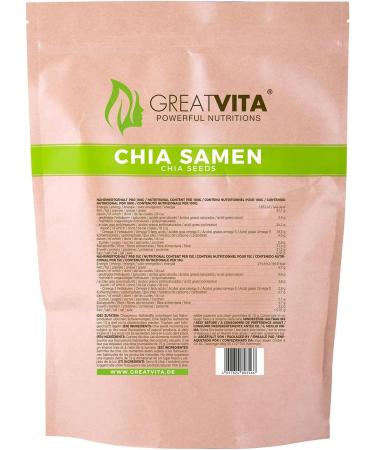 GreatVita Chia Seeds (1 x 4000g) Natural Non-GMO - Buy Online on GoSupps.com