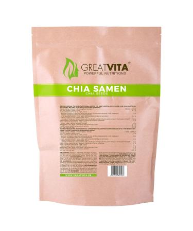 GreatVita Premium Chia Seeds (2 x 1000g) - Non-GMO Natural Superfood for International Shipping - Buy Online on GoSupps.com