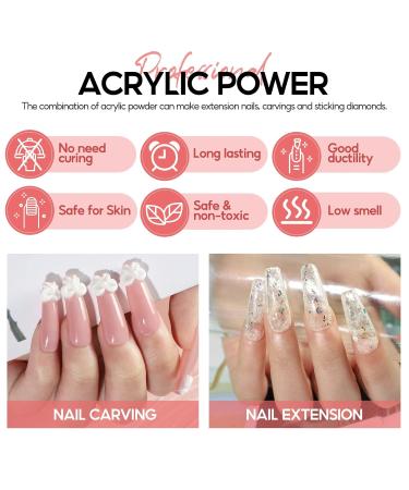 COSCELIA Nail Set Powder Pink 8g - 3D Nail Extensions No Lamp Required | Buy Online - Buy Online on GoSupps.com