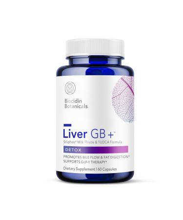 Biocidin Liver GB+ Liver Support & Gallbladder Supplements - Artichoke Extract & Milk Thistle for Detox - Optimize Toxin Removal & Fat Digestion - Soothe Side Effects from GLP-1 Therapy (60 Capsules)