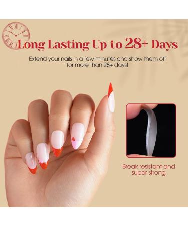 Rosalind Short Almond Nail Tips Set - 510 Pack Full Cover Soft Gel Nail Tips for Geln gel - No-File Matt Mandel Fake Nails - 15 Sizes in Box - Buy Online on GoSupps.com