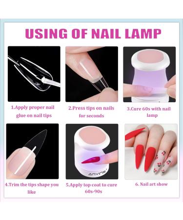 Mini UV Nail Lamp 16W for Gel Nails - Portable & Professional Nail Dryer (Pink) - Buy Online on GoSupps.com