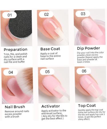 6Pcs Dip Powder 6 Couleurs Acrylique Nail Dip Powder Aucune Lampe UV/LED Requise Kit de Bricolage Longue Dur e S chage Rapide pour D butants DIY Manucure Acrylique Nail Kit - Buy Online on GoSupps.com