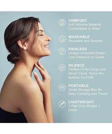 Silicone Soft Ear Plugs for Side Sleepers - 32dB Noise Reduction, Reusable Washable - 3 Pairs for Sleep, Work, Study, Snoring, and Travel | Orange - Buy Online on GoSupps.com