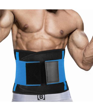 SYXUPAP Back Support Belt for Men and Women Lumbar Support for Lower Back Pain Relief and Injury Prevention Dual Adjustable Perfect Fit Blue M