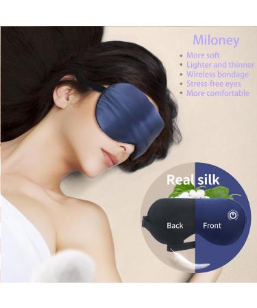 Miloney Heated Eye Mask - Cordless Washable Silk Sleep Mask for Relaxation & Travel | Perfect Gift for Birthdays & Valentine's Day - Buy Online on GoSupps.com
