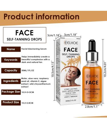 Self Tanning Drops The Face Tanning Serum Concentrate Self Tanning Face and Body Add Tanning Drops to Your Skin Care Fluid Texture Most Skin Types 30ml - Buy Online on GoSupps.com