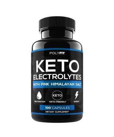 Keto Electrolytes - Keto Friendly Electrolyte Salt Tablets Supplement - 100 Electrolyte Pills