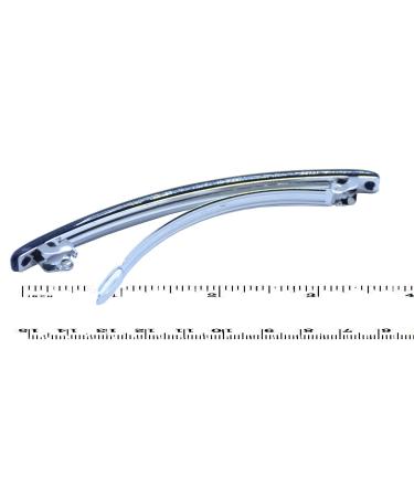 Parcelona French Slim Black Hair Clips - Long, Durable Cellulose Barrettes for Women and Girls - Made in France - Buy Online on GoSupps.com