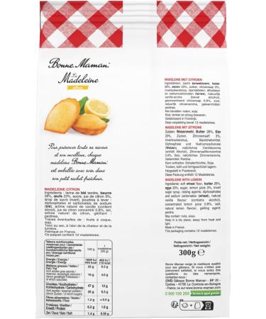  Bonne Maman Bonne Maman Lemon Madeleine 12 sachets - 300g - Buy Online on GoSupps.com