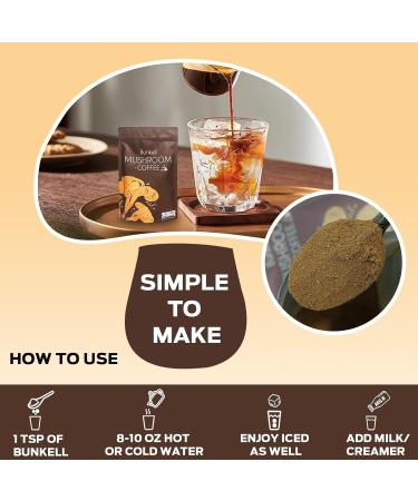 Mushroom Coffee Adaptogenic 6 Mushrooms with Lion's Mane Reishi Cordyceps Shiitake King Trumpet & Turkey Tail Instant Coffee Powder for Energy Digestion & Immune Support 30 Servings 6.35 Ounce (Pack of 1) - Buy Online on GoSupps.com