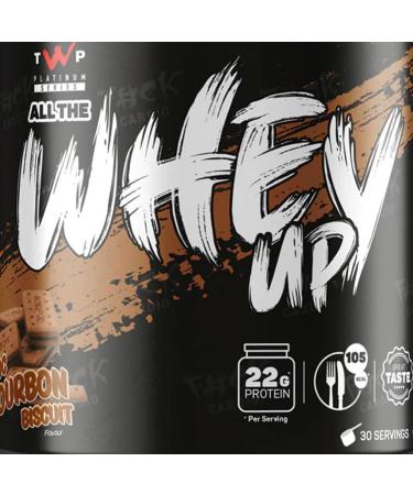 TWP Nutrition Platinum Series All The Whey Up Protein Powder Shake 23g Whey Protein Low Fat Low Carbs 2.1kg/900g & 70/30 Servings Vegetarian Friendly (Choc Bourbon Biscuit 900g) Choc Bourbon Biscuit 900g - Buy Online on GoSupps.com