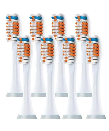 Compatible with Philips Sonicare Replacement Brush Head Electric Toothbrush Heads for Phillips Sonic Care Powered Power Up C1 C2 C3 Optimal Plaque Control 1 Count (Pack of 8)