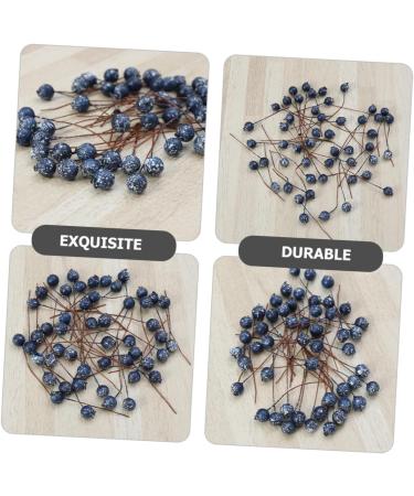 HOMSFOU 100pcs Simulation Blueberry Decoration Artificial Plants Flowers Artificial Berry Stem Embellishments for Crafting Fake Berry with Stem Fake Berry Twig Foam Christmas Small Fruit - Buy Online on GoSupps.com