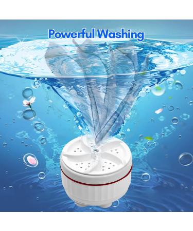 Avejjbaey Portable Washing Machine USB Charging Ultrasonic Turbo Washer Machine Fit For Laundry Bucket Basin Bathroom Sink Washer Machine - Buy Online on GoSupps.com